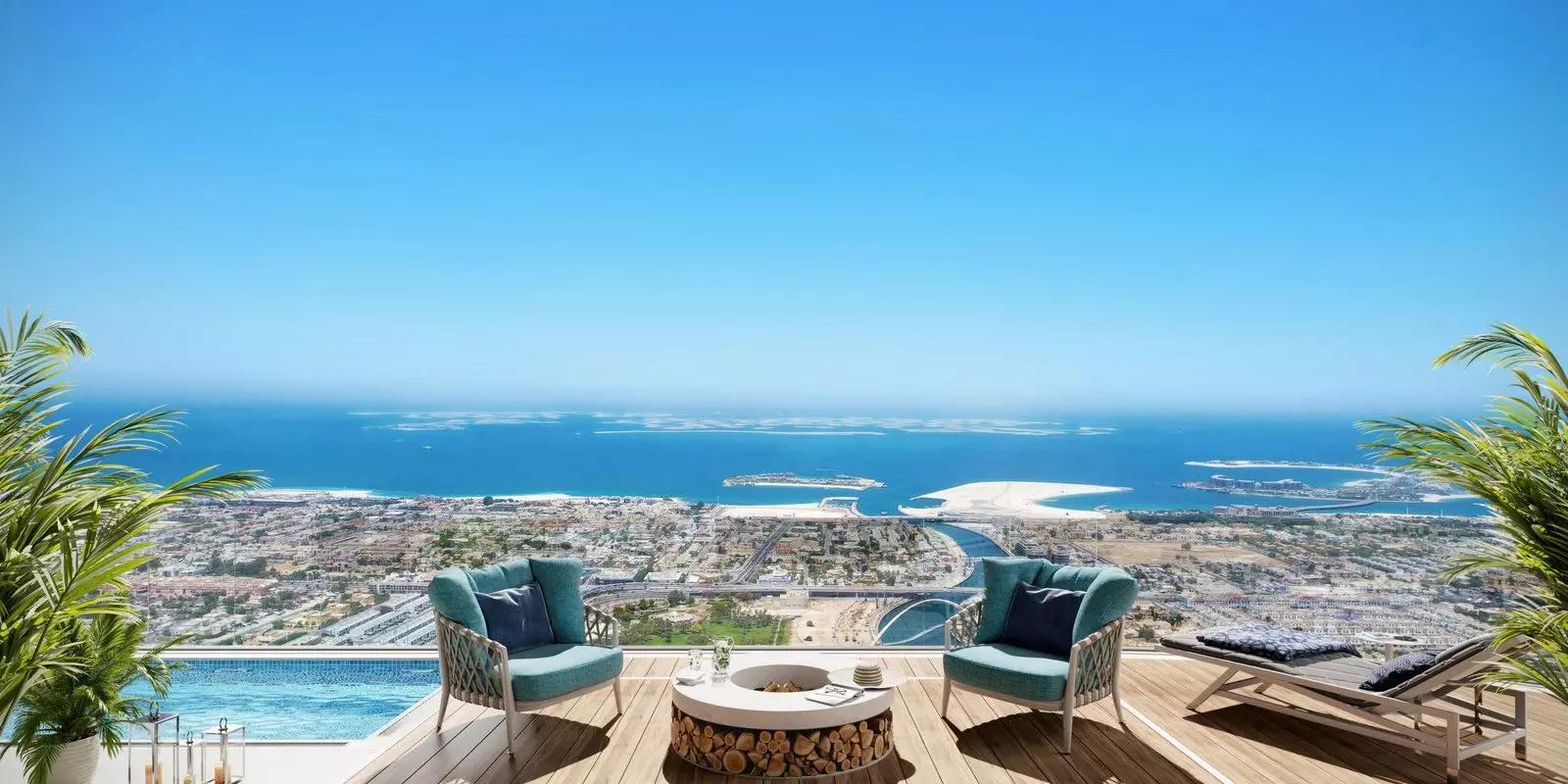 Shared pool deck amenity at Al Habtoor Tower, Al Habtoor City