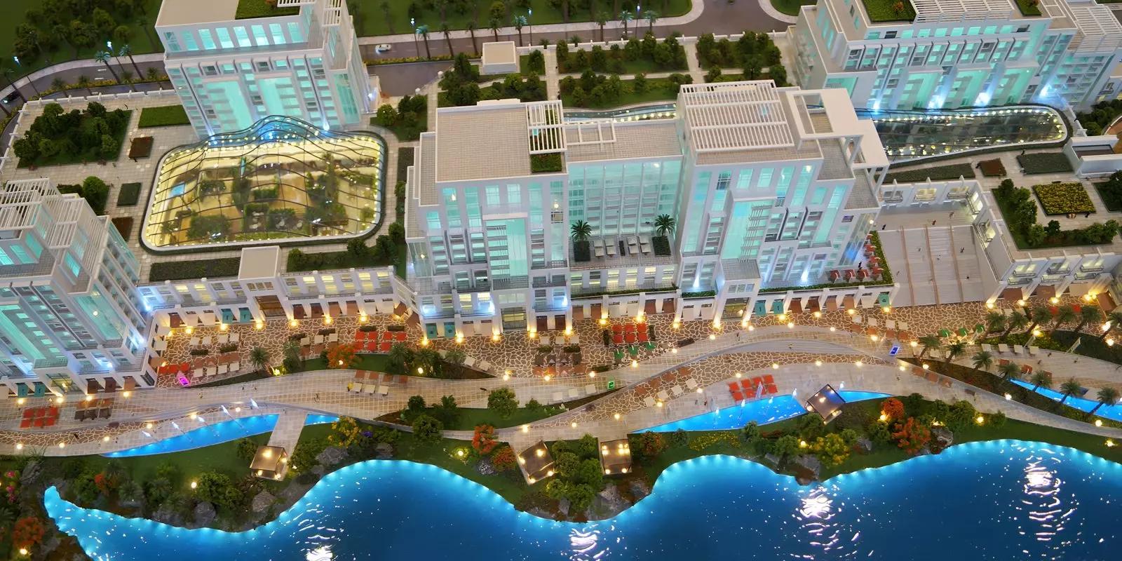 Vista Lux facade and entrance view, DAMAC Hills, Dubai