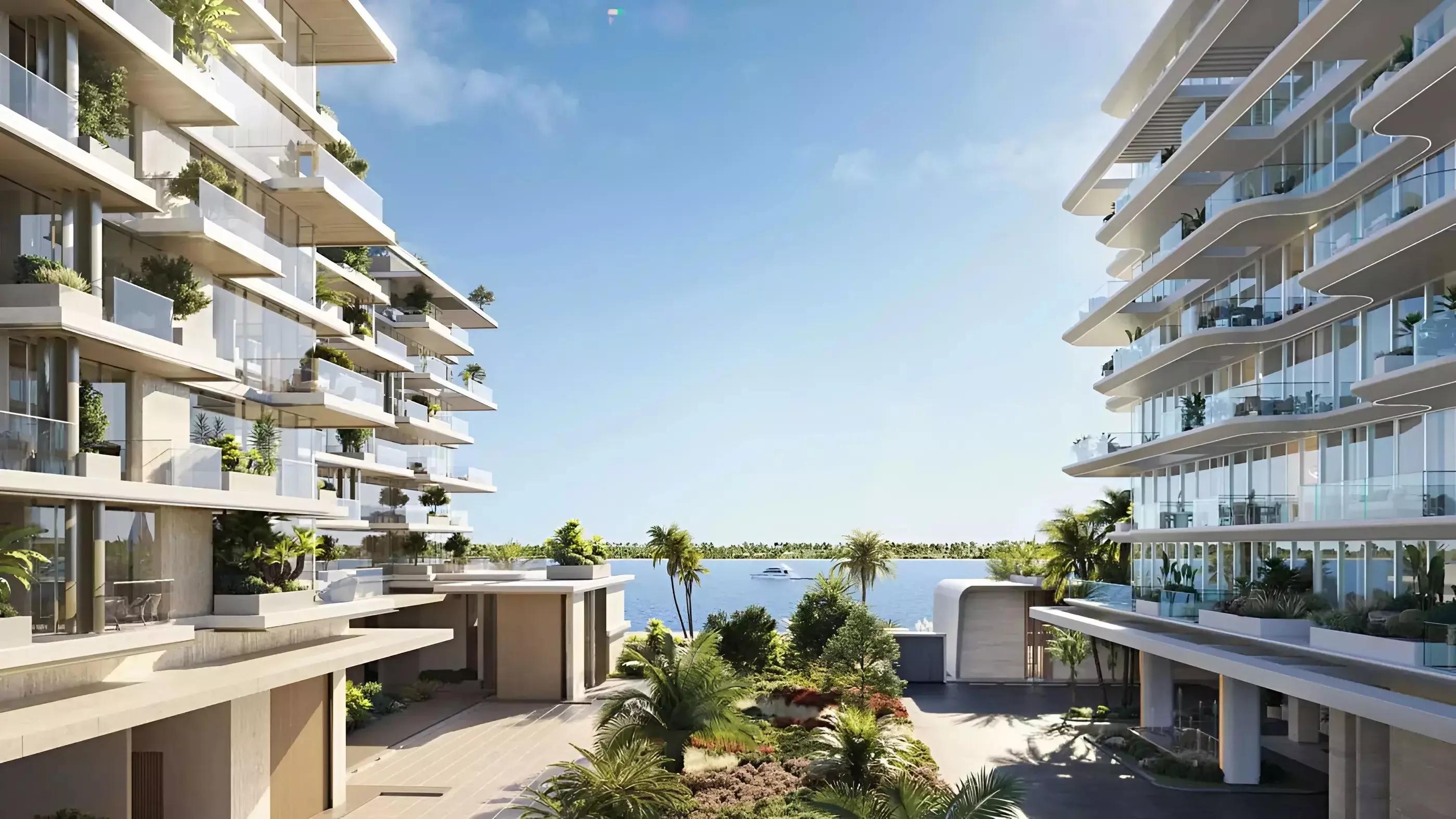 Shoaq Residences apartment interior living space, Dubai Islands, Dubai