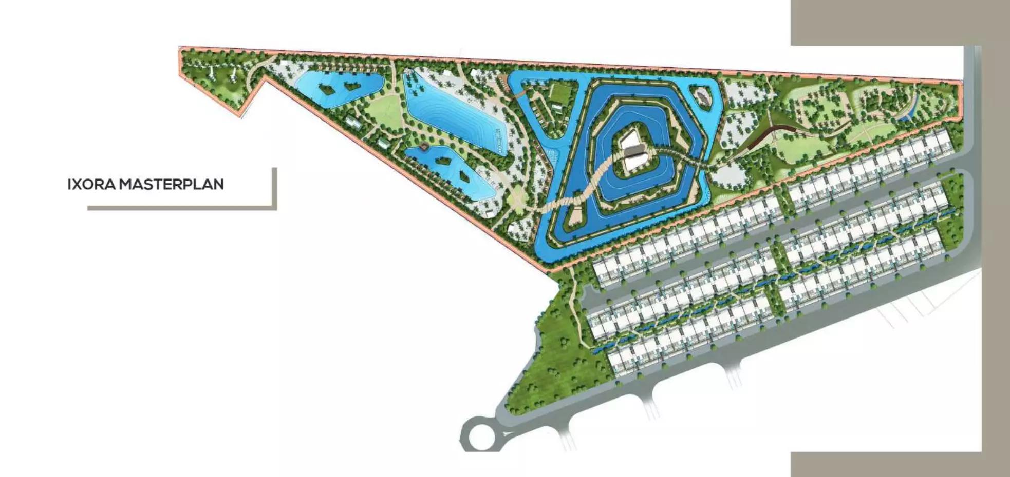 Al Barari community master plan map, Dubai