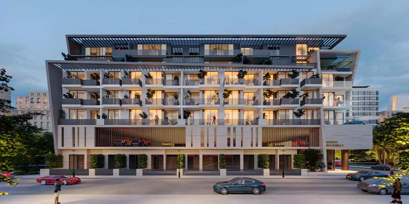Beverly Residence Phase 2 exterior facade view, JVC, Dubai