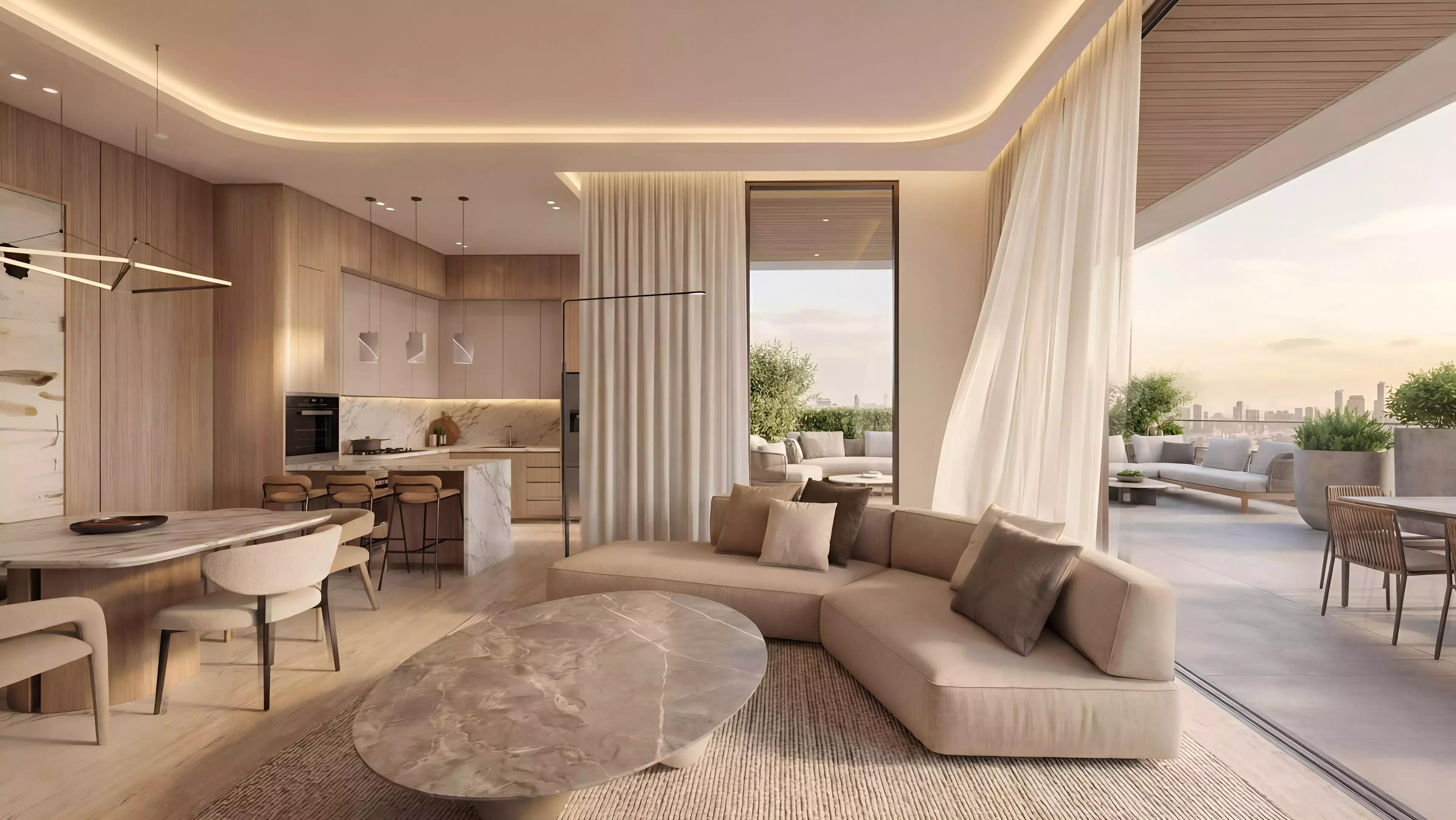 Shore at Lunaya Terraces bedroom interior, Jebel Ali, Dubai