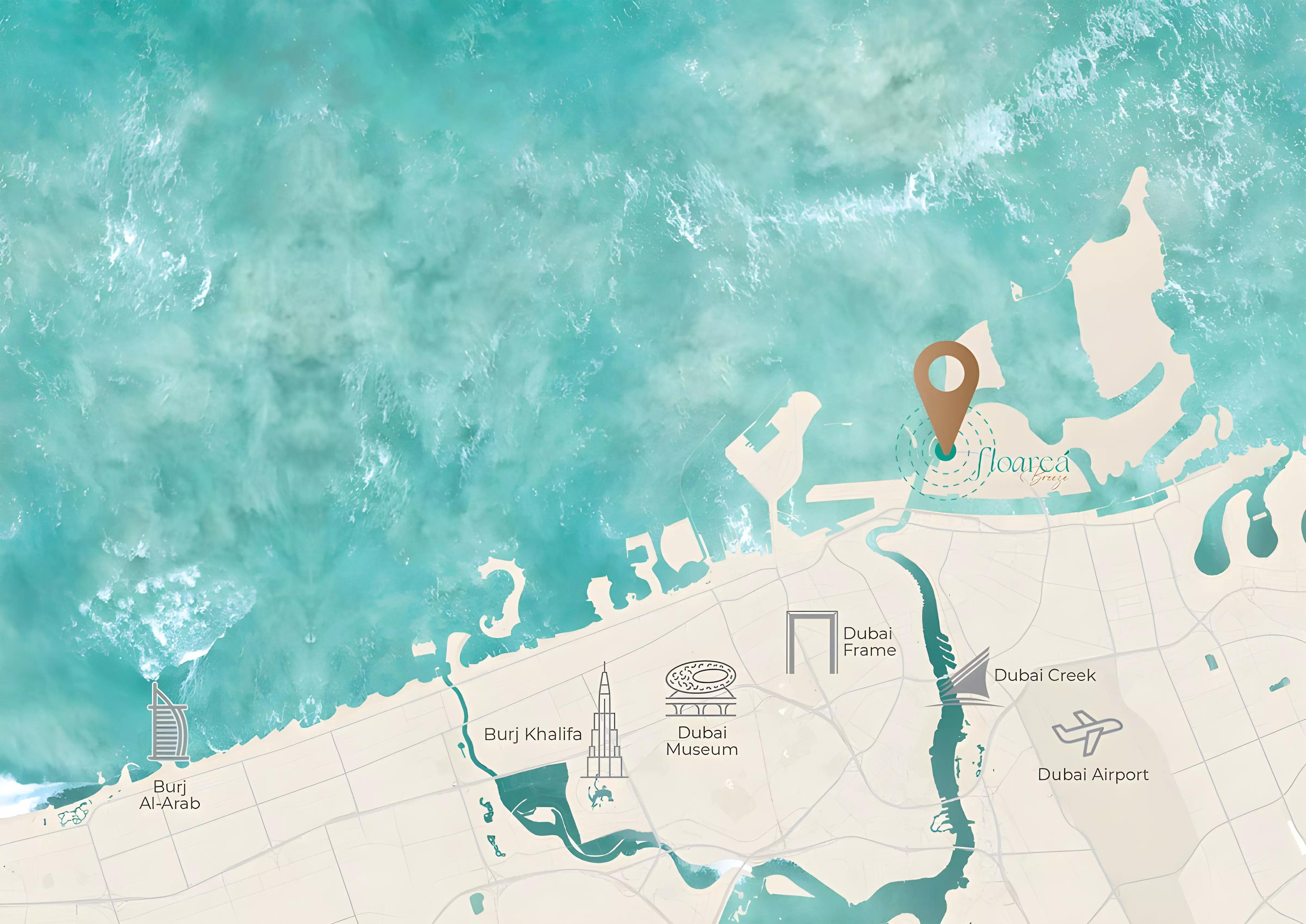 Floarea Breeze master plan layout, Dubai Islands, Dubai