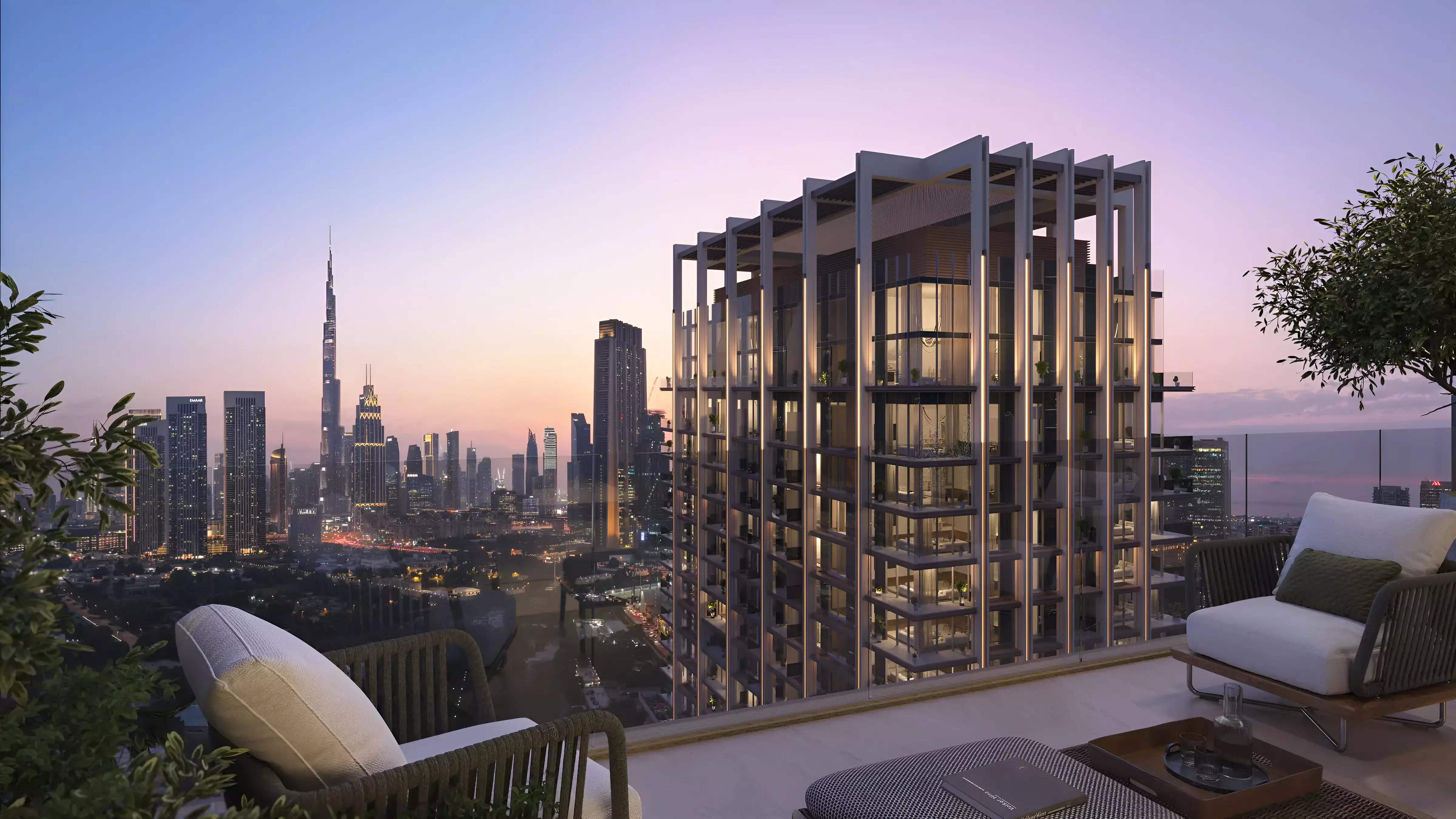 Landscaped garden terrace at The Residences DIFC