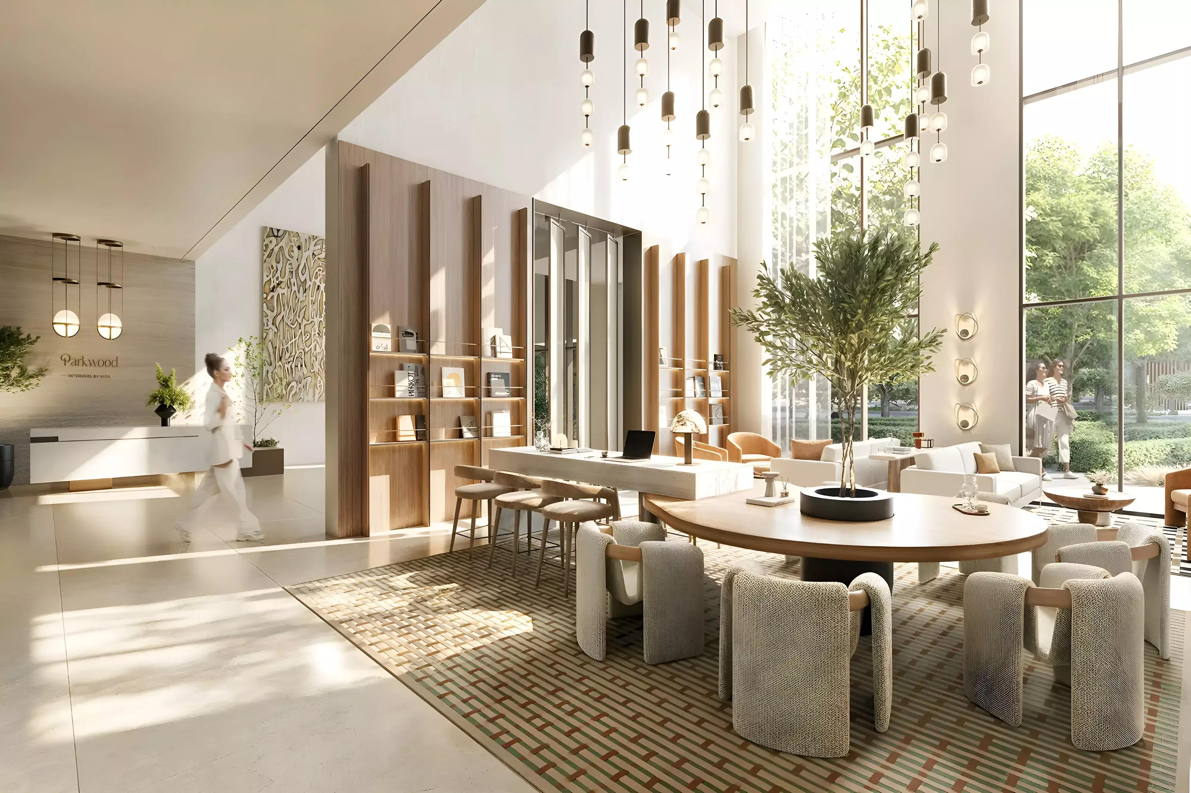 Parkwood courtyard with landscaped gardens, Dubai Hills Estate