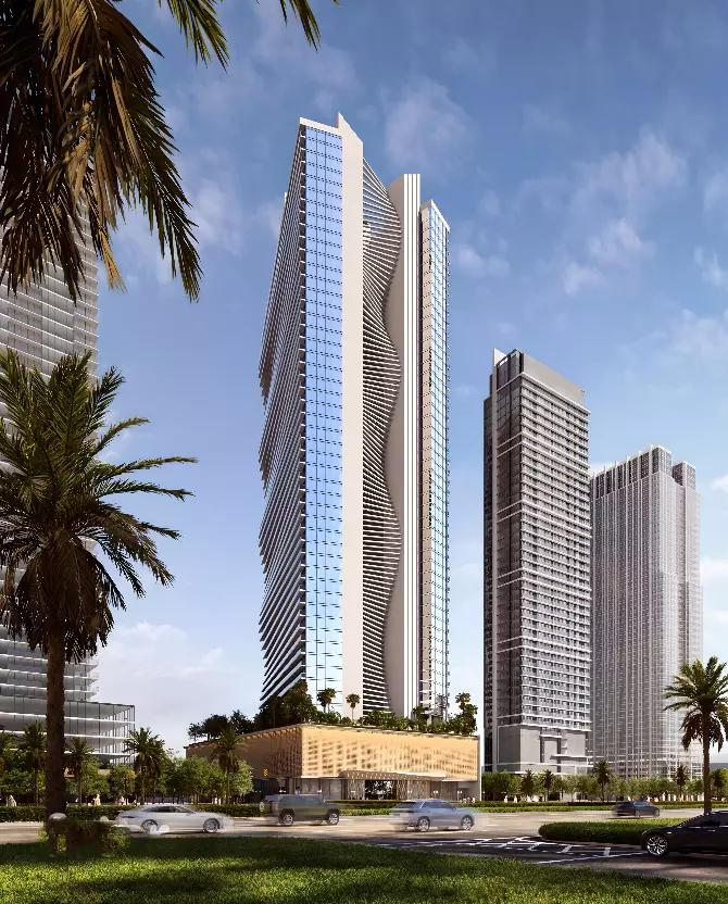 Mar Casa residential tower exterior at Dubai Maritime City
