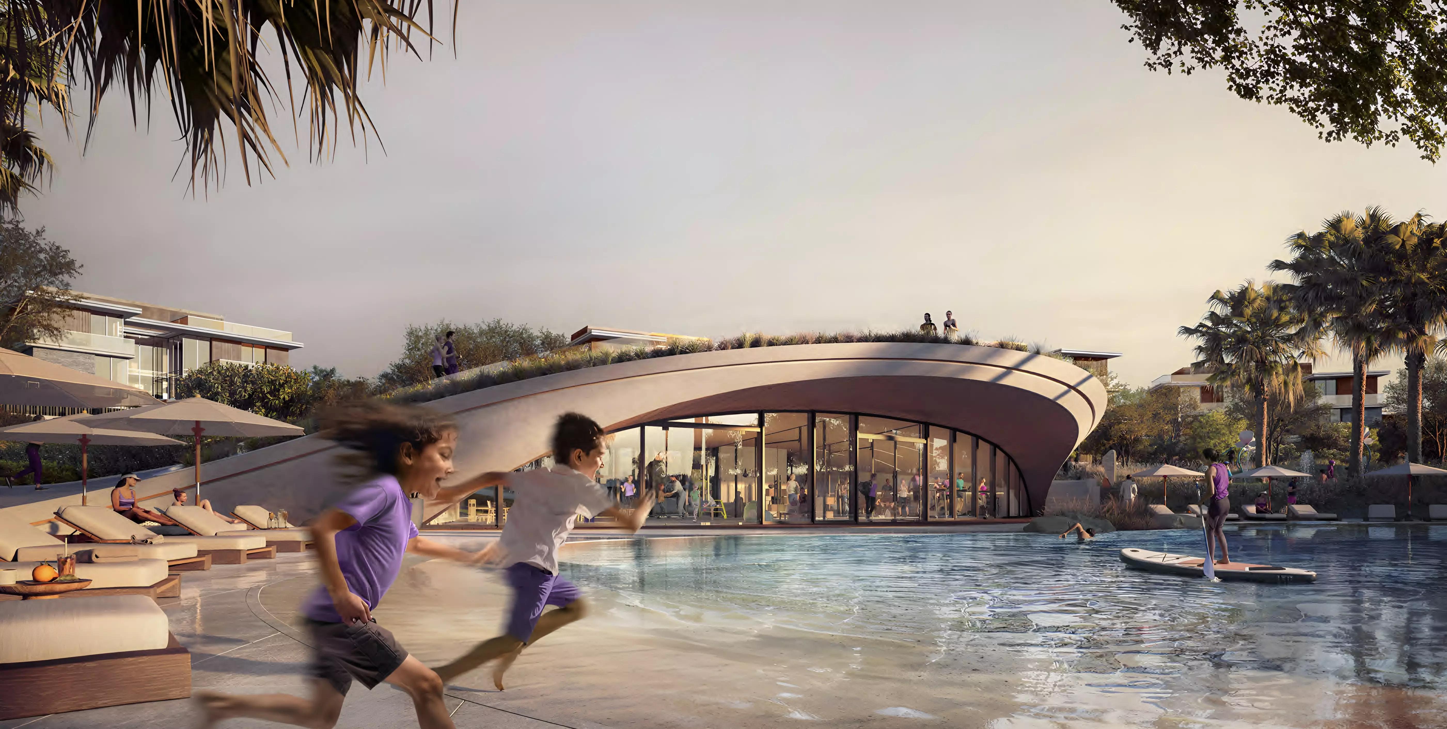 Diagon at Athlon outdoor amenity area with greenery, Dubai