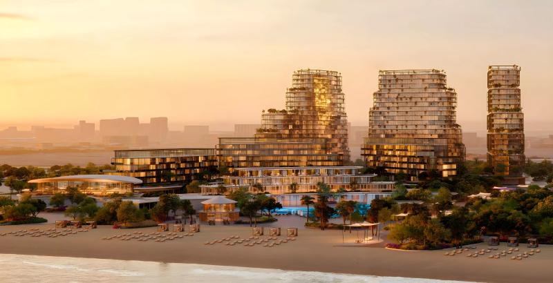 Exterior render of Hado by Beyond Tower B on Dubai Islands