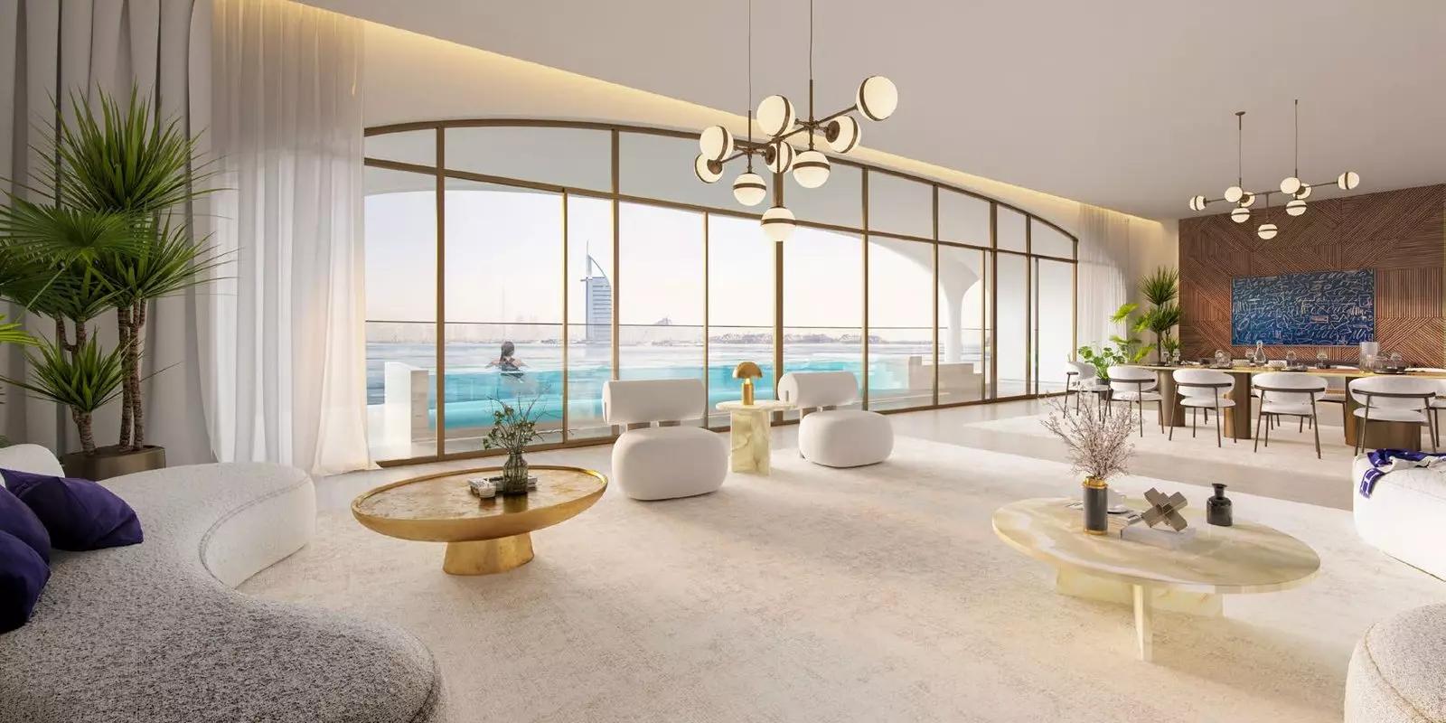 Ellington Ocean House bedroom interior with built-in wardrobes, Palm Jumeirah