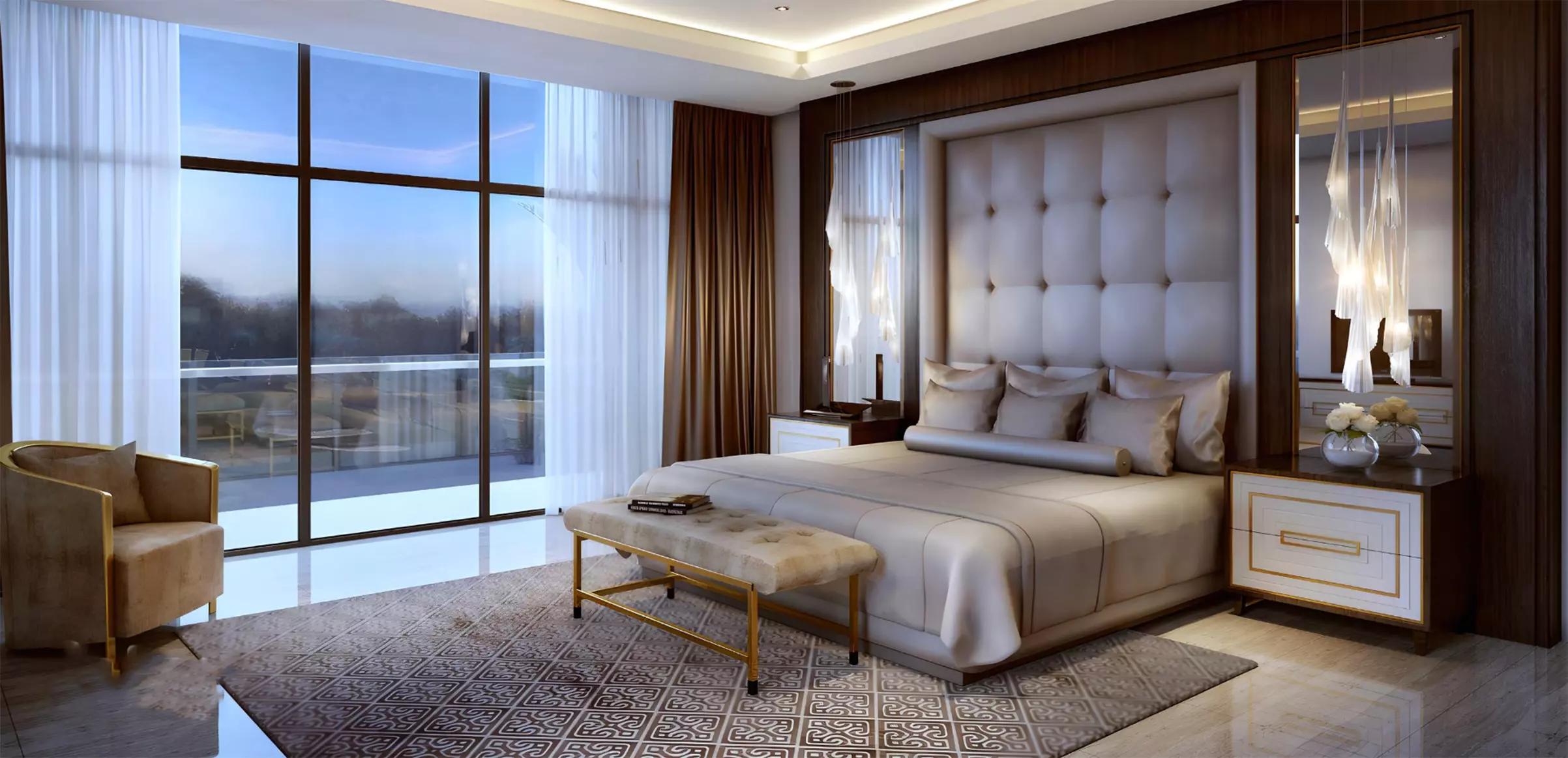 Belair villa facade and driveway, Trump Estates DAMAC Hills, Dubai