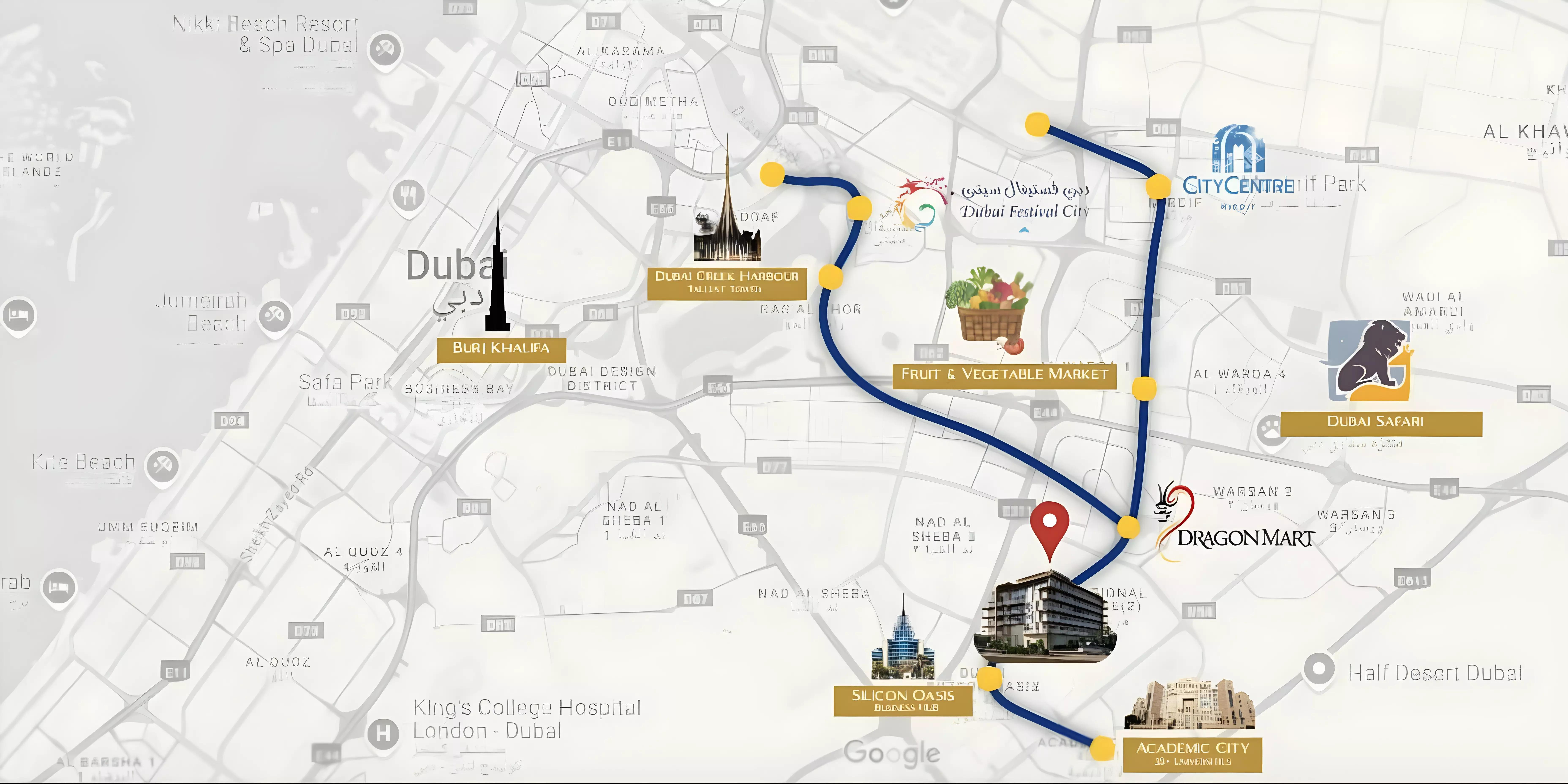 Master plan layout of Elevia Residences III in Al Warsan, Dubai