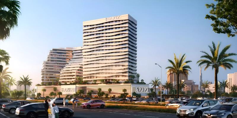 Adeba Azizi residential building exterior in Al Jaddaf, Dubai