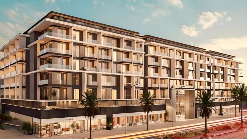 H3 by Aurora building exterior facade in Jumeirah Village Circle, Dubai