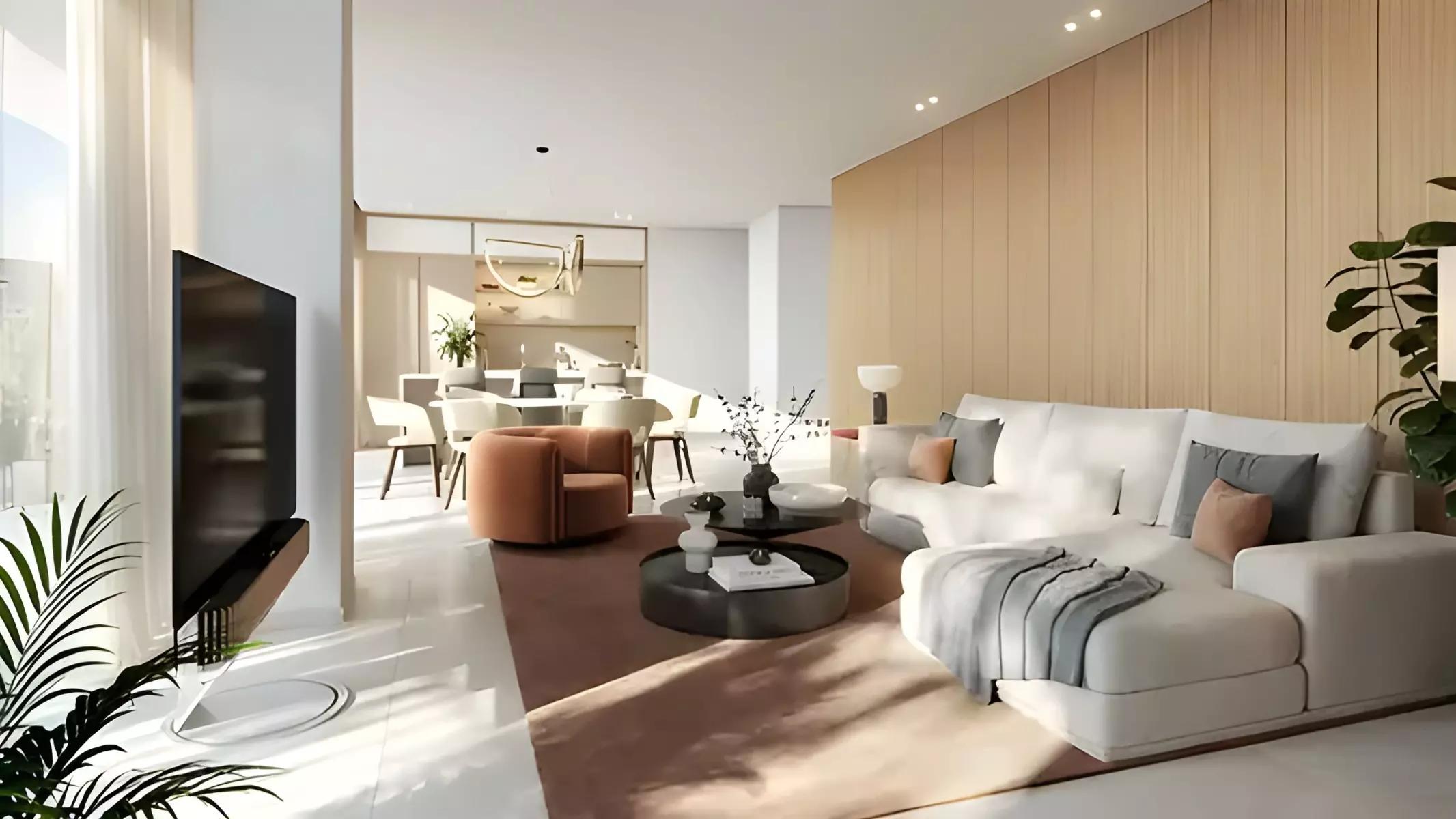 Gymnasium interior at AUM Residence, Dubai Land Residence Complex