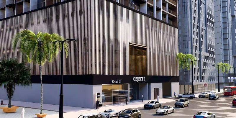1Wood Residence building exterior in Jumeirah Village Circle, Dubai