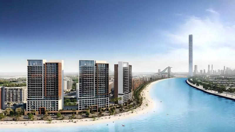 Azizi Riviera 60 residential building exterior, Meydan One, Dubai