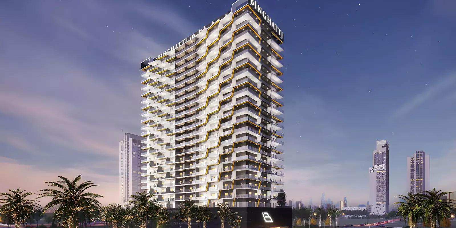 Binghatti Creek building elevation view, Al Jaddaf, Dubai