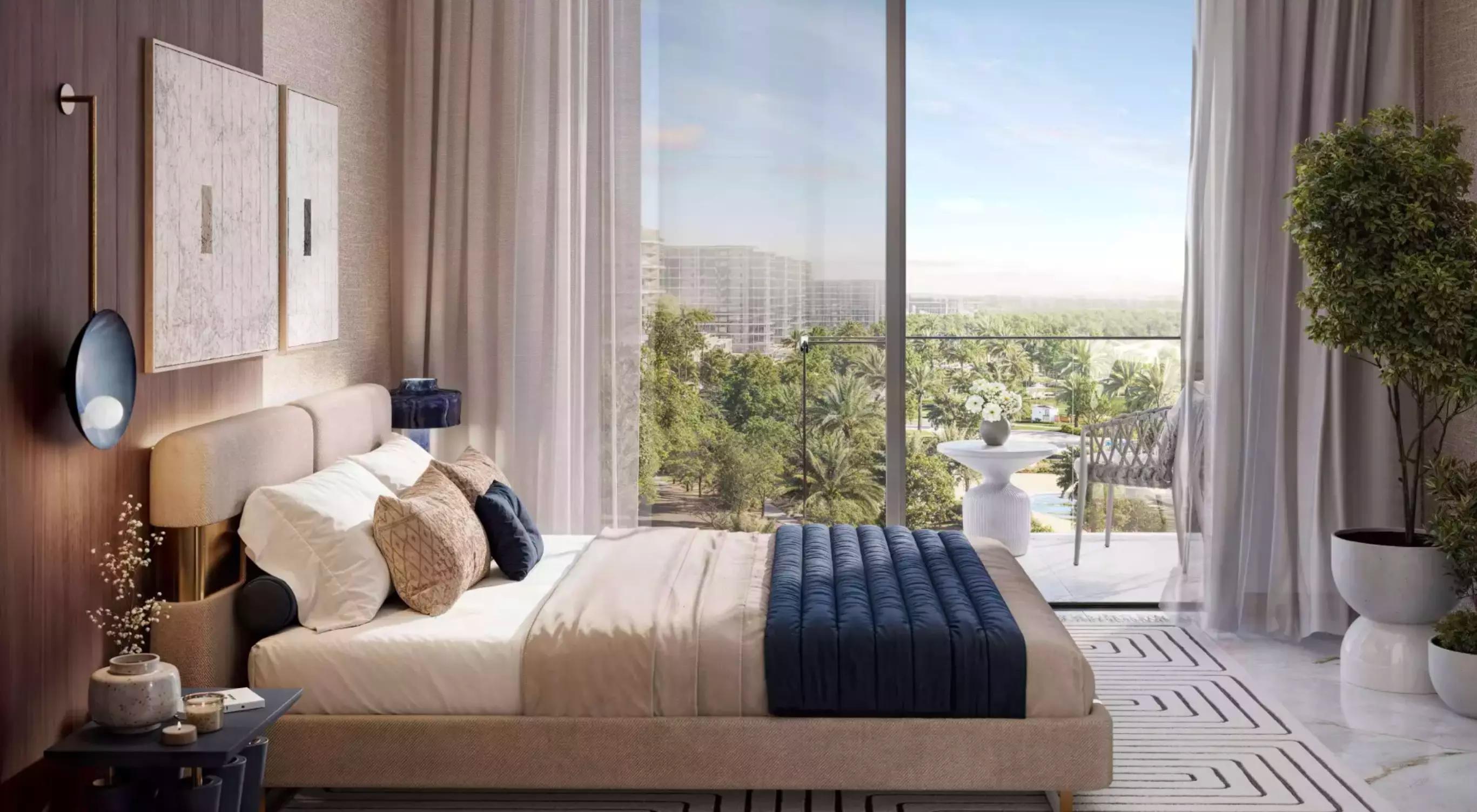 Apartment interior with skyline view, Address Residences Dubai Hills Estate