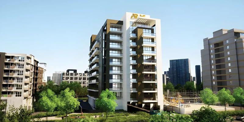 Aras Heights apartment building exterior facade, Majan, Dubai