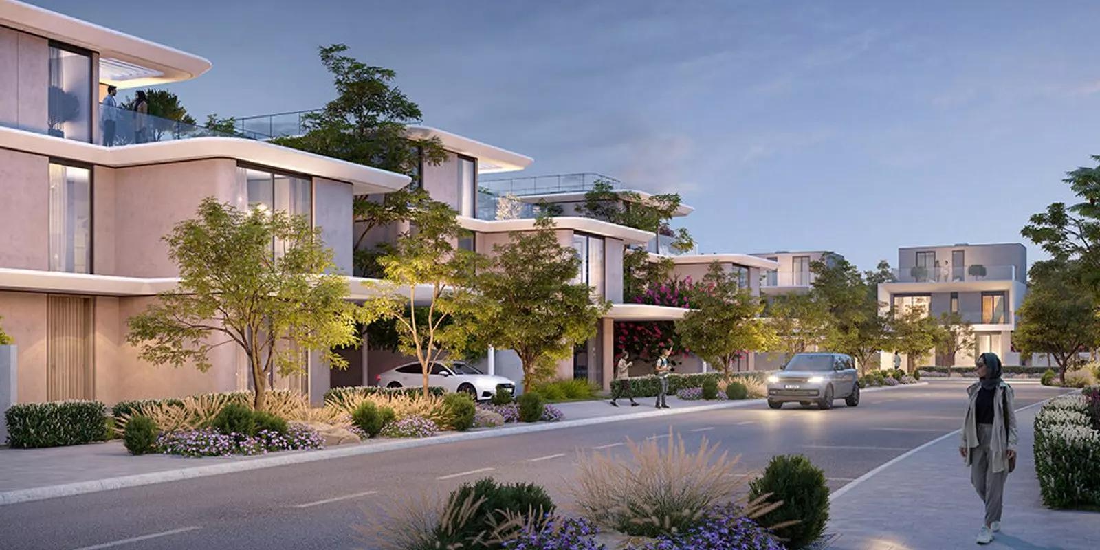 Park Gate villa community street view, Dubai Hills Estate, Dubai