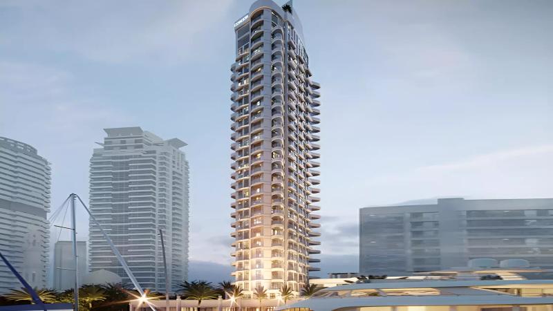 Marina Star Residences exterior tower view in Dubai Marina