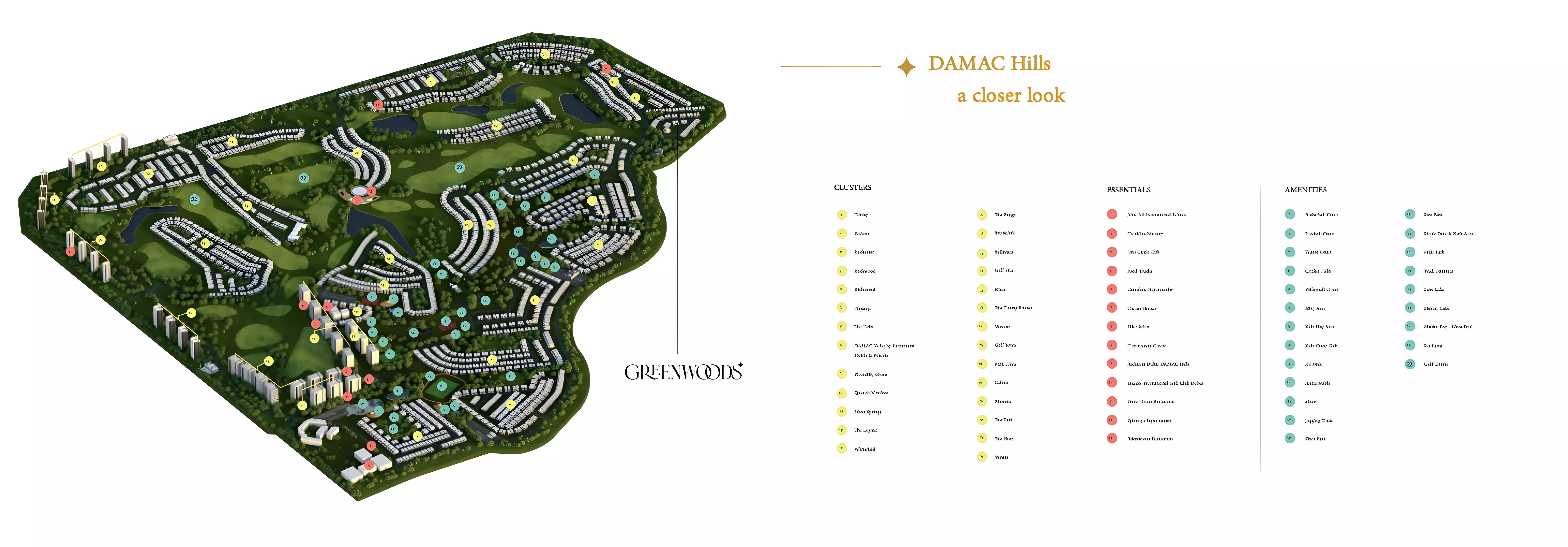 Greenwoods Phase 2 master plan layout, DAMAC Hills, Dubai