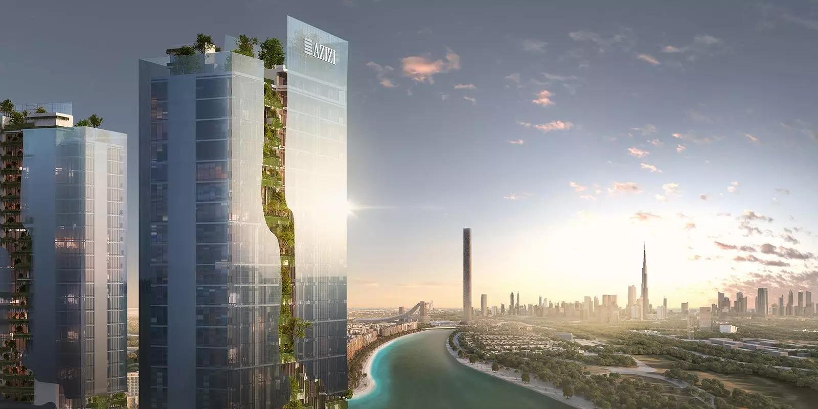 Azizi Riviera Reve residential tower and podium