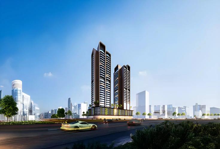 Guzel Tower exterior facade rendering, Jumeirah Village Triangle, Dubai