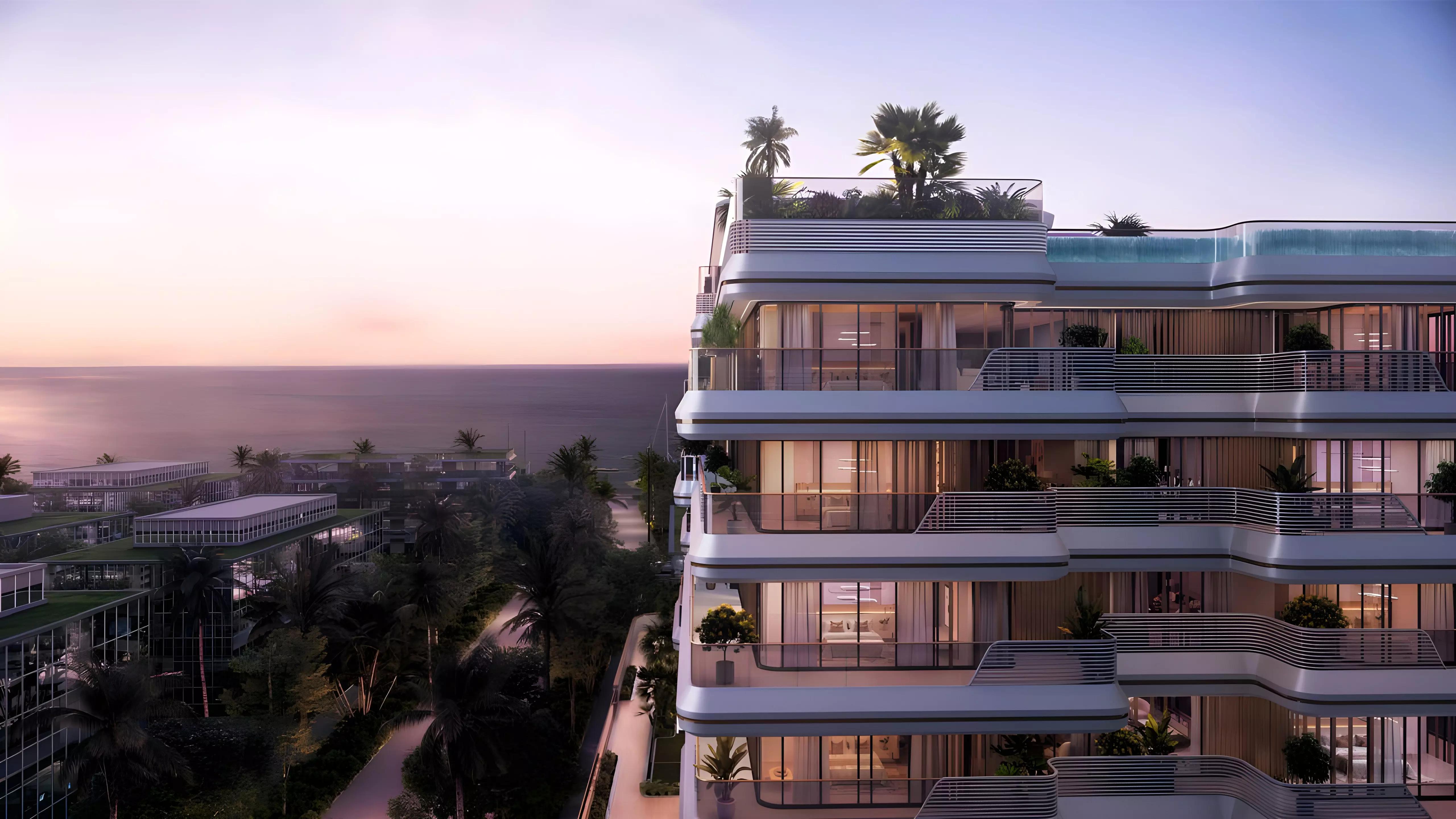 Nuvana by Wadan Developments amenity deck and pool area, Dubai Islands