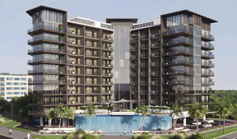 Floarea Grande exterior facade view, Arjan, Dubai