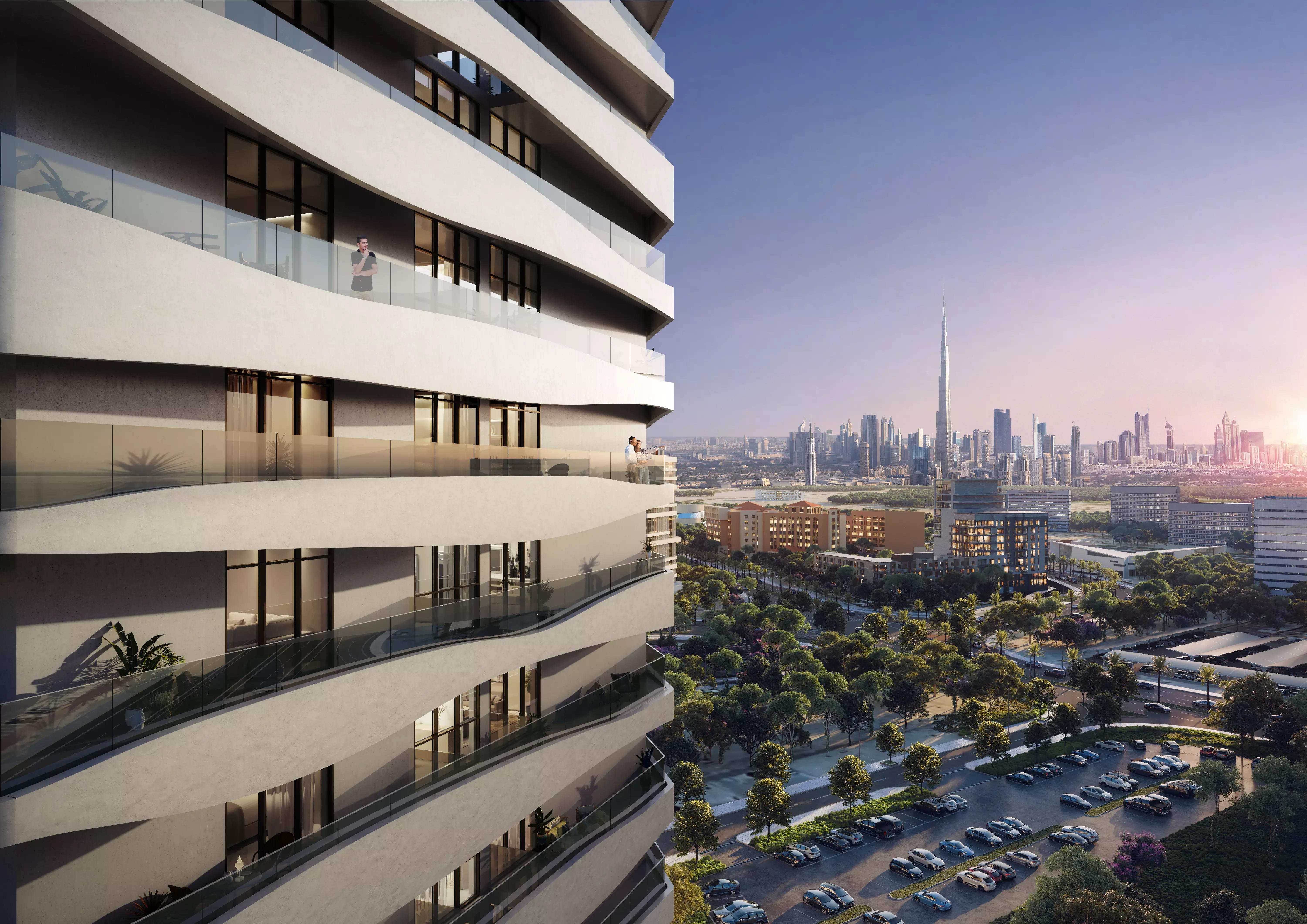 Bedroom interior at Creek Views Phase 3, Dubai Healthcare City 2