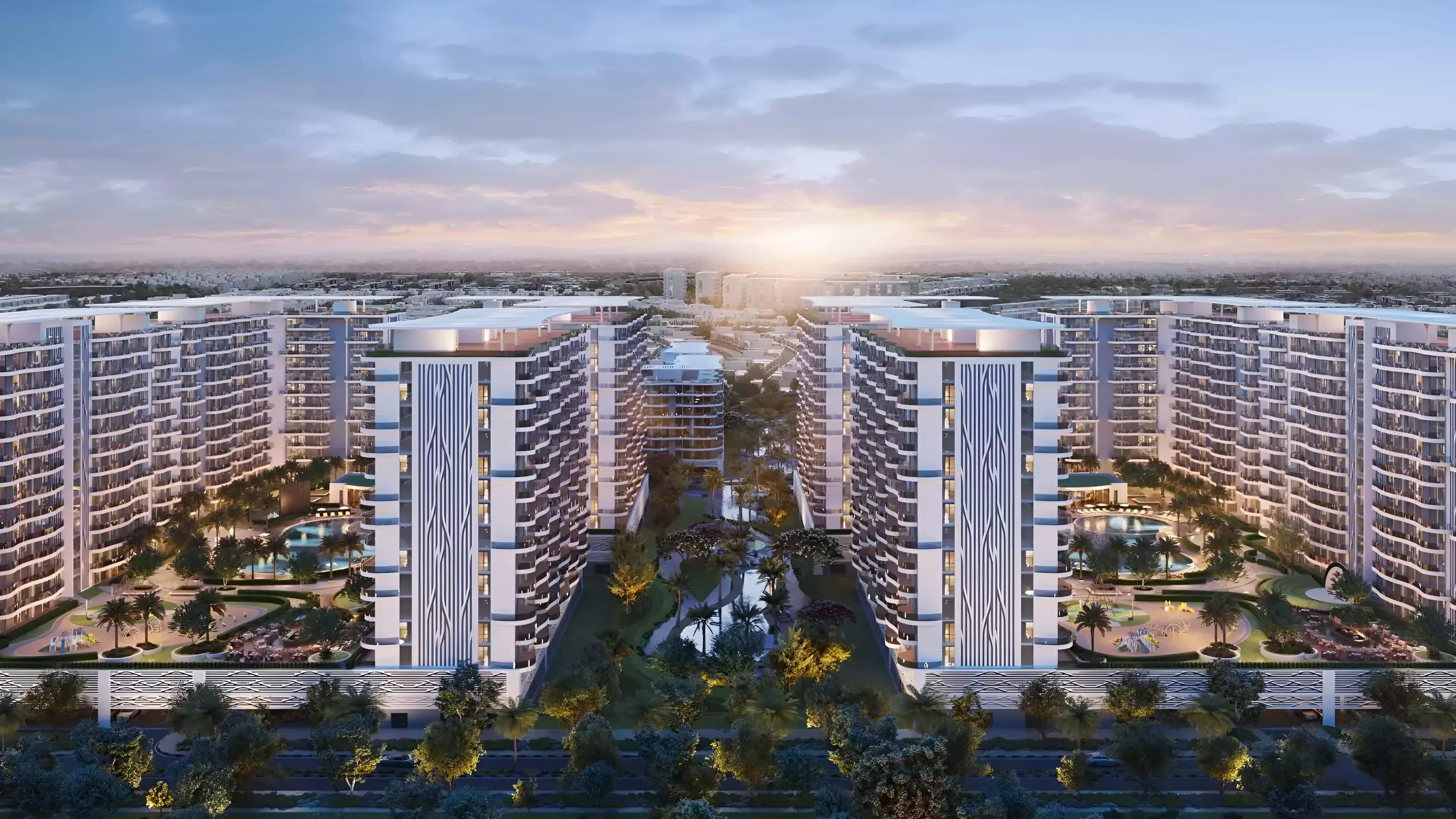 Lagoon Views 13 apartment building exterior at DAMAC Lagoons, Dubai
