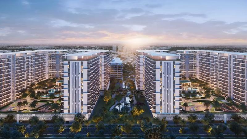 Lagoon Views 13 apartment building exterior at DAMAC Lagoons, Dubai