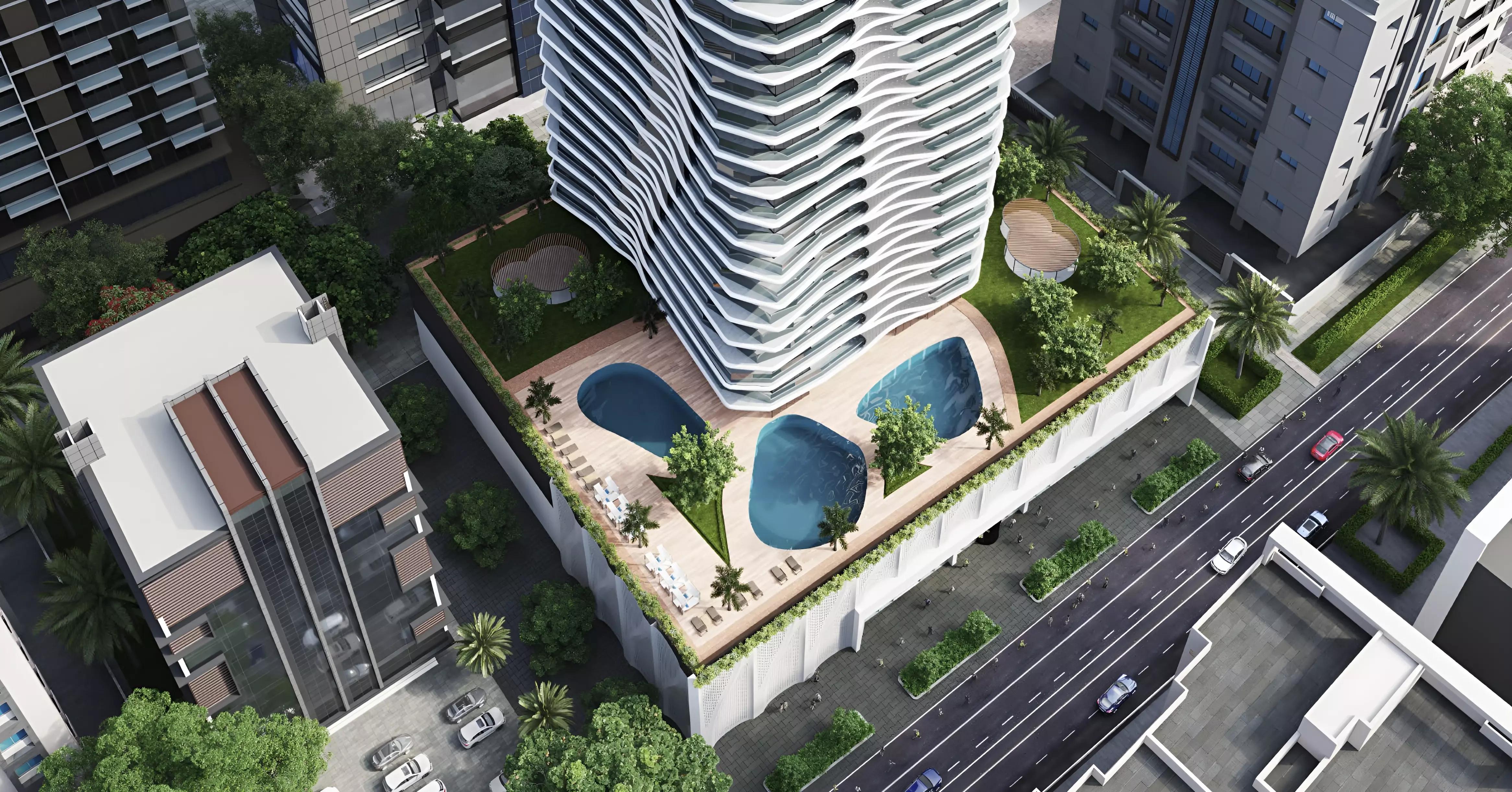 Samha Residence 2 building amenity area, JVC, Dubai