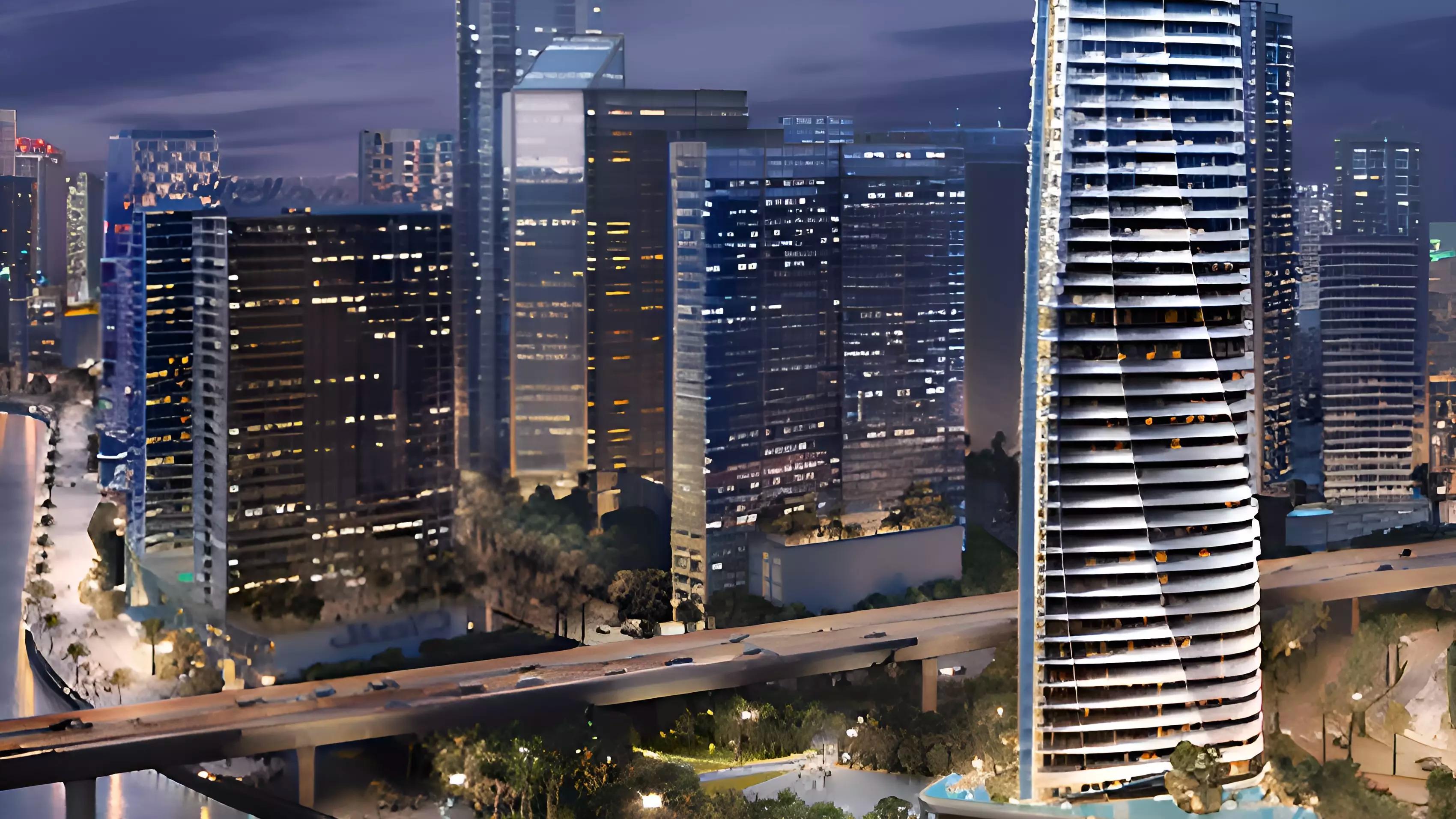 Canal Heights tower exterior view, Business Bay, Dubai