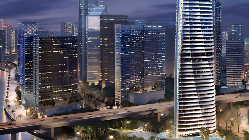 Canal Heights tower exterior view, Business Bay, Dubai