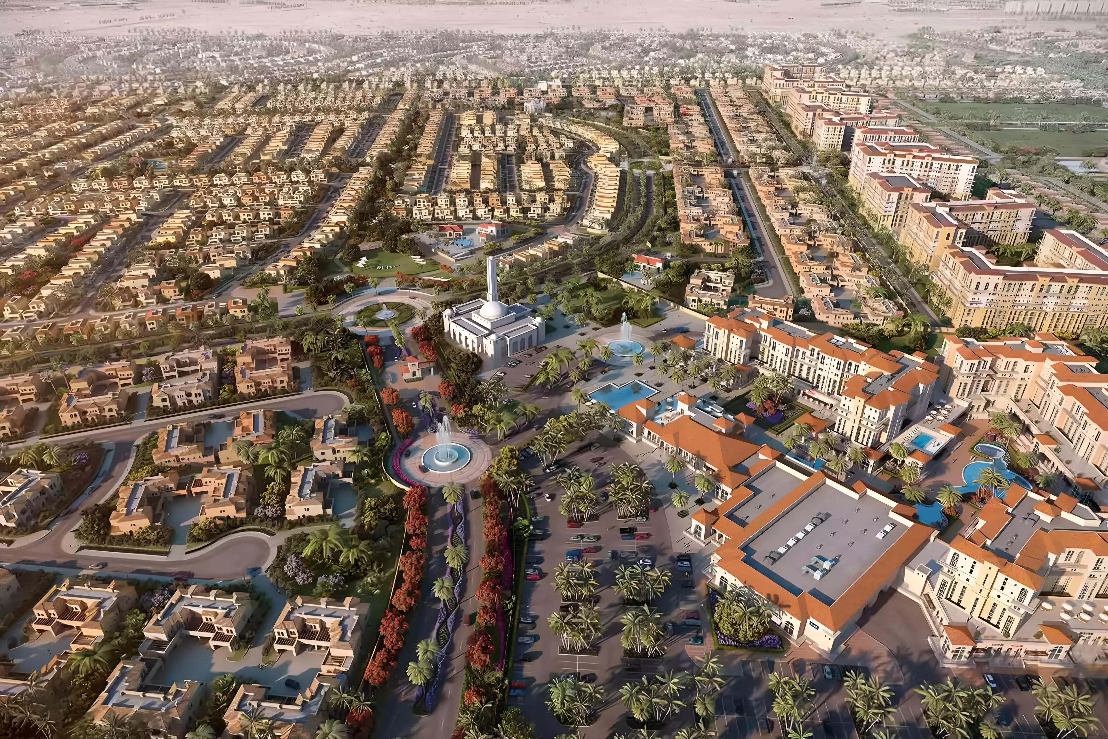 Exterior view of Tulip Oasis 10 residential building in Majan, Dubai