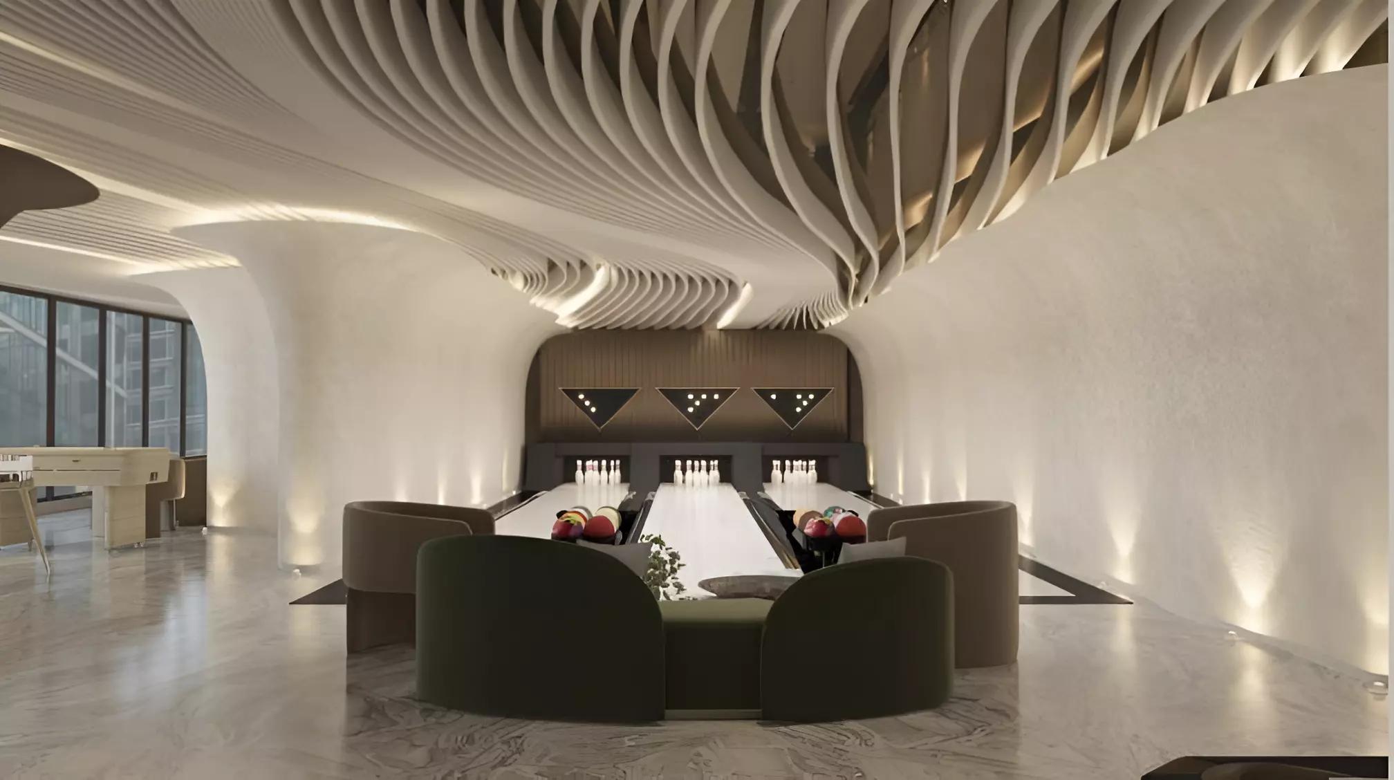 Sky Vista community courtyard and landscaping, Dubai