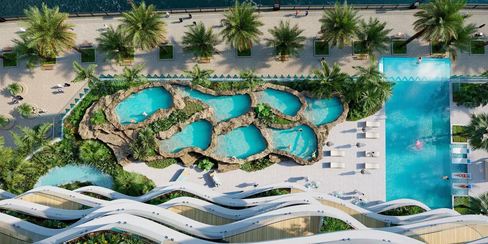 Chic Tower apartment interior living space, Business Bay, Dubai
