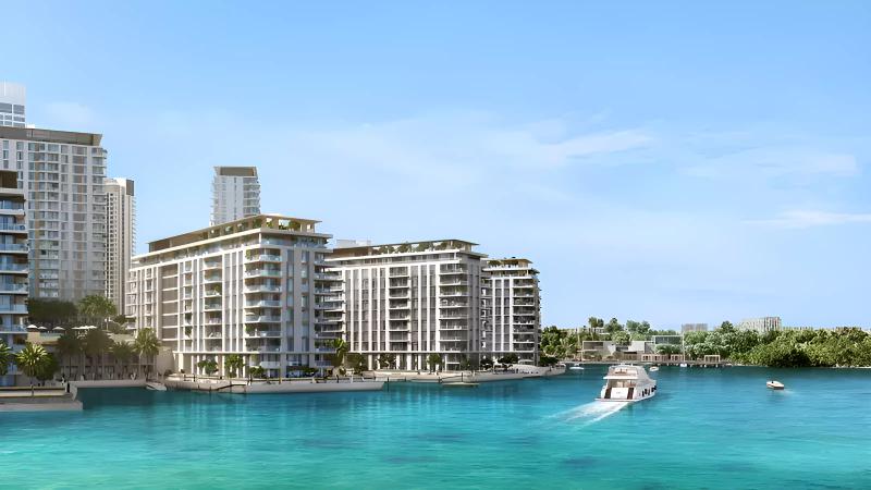 Exterior view of The Cove Phase 2 waterfront tower, Dubai Creek Harbour