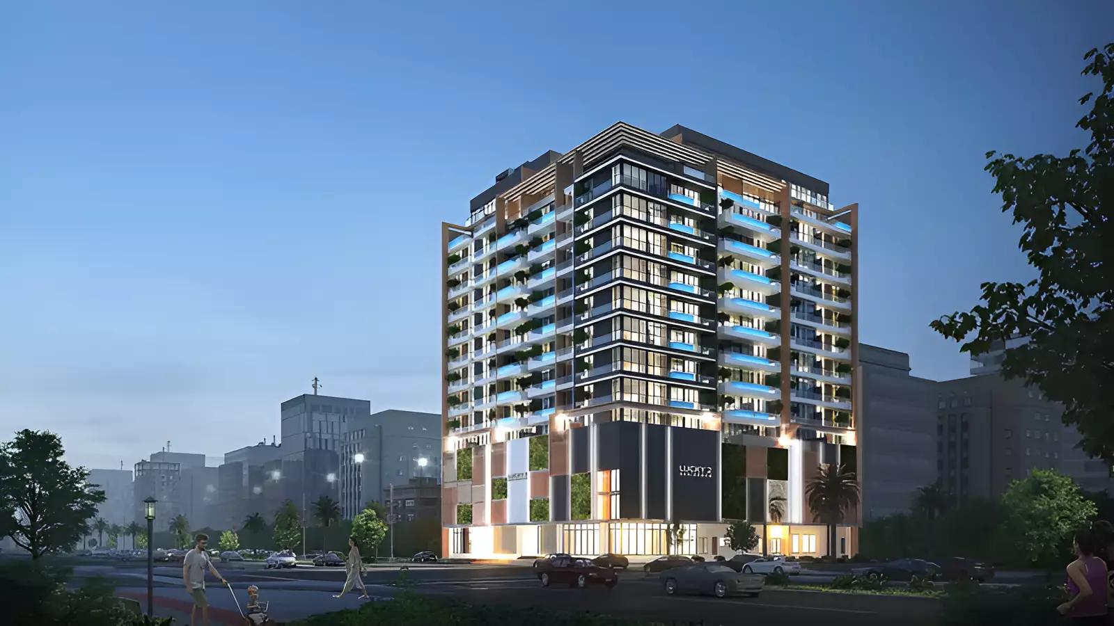 Lucky Royale Residence exterior building facade, JVC, Dubai