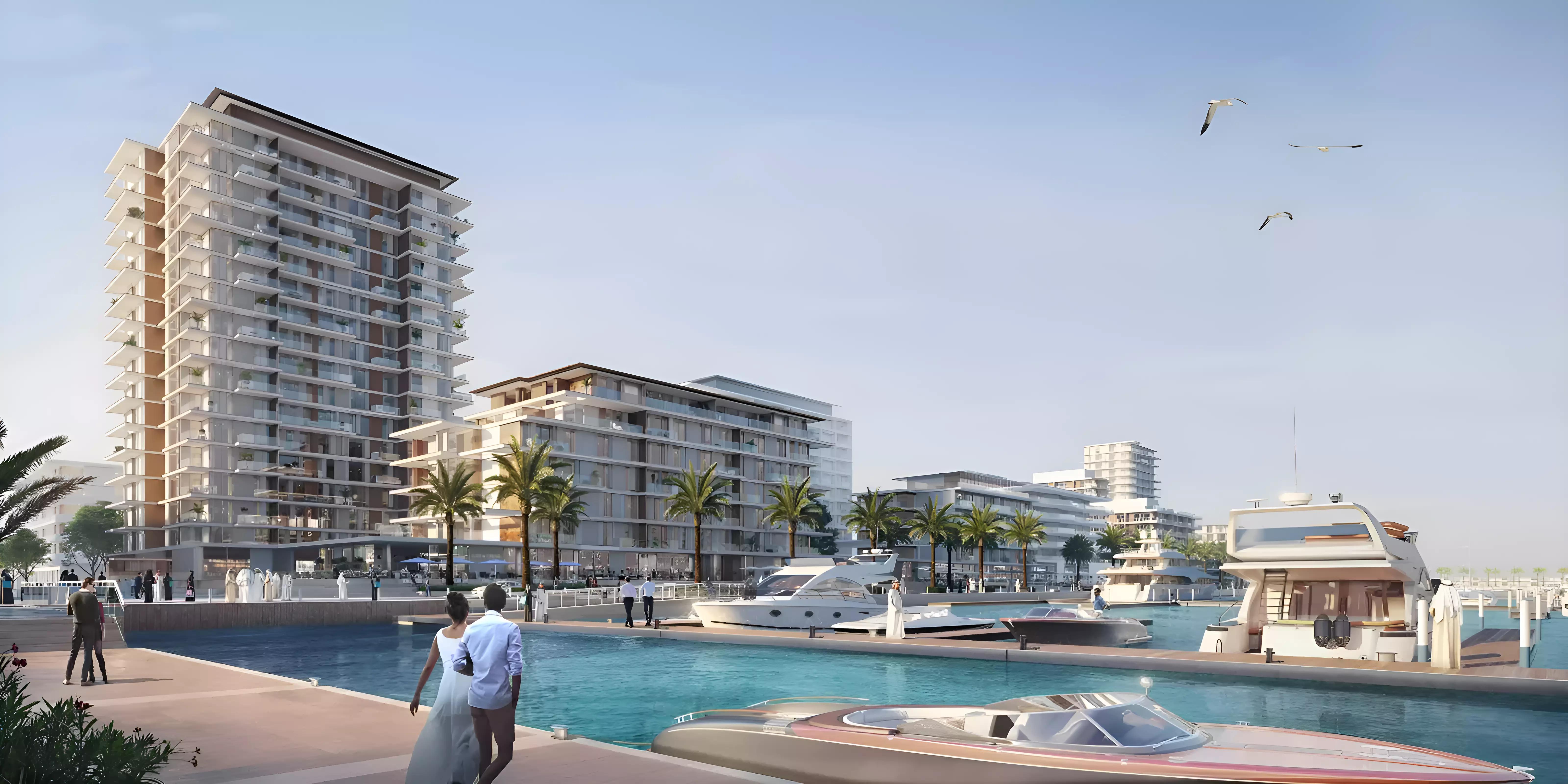 Sirdhana infinity pool deck overlooking the marina, Mina Rashid, Dubai
