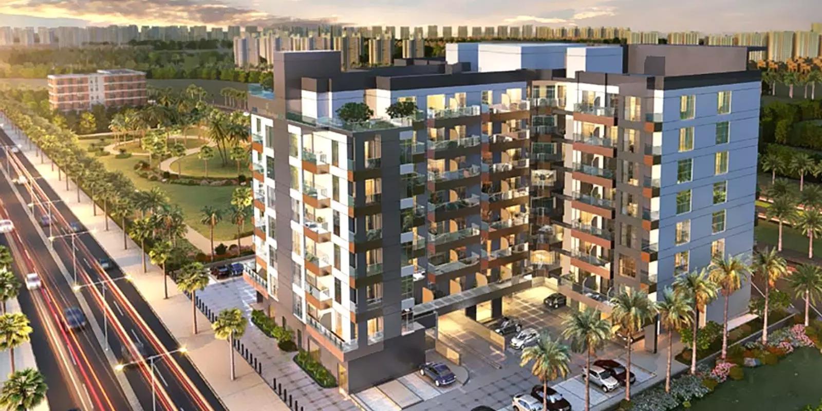 AZIZI Berton building entrance and lobby exterior, Al Furjan, Dubai