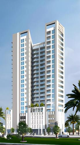Time Phase 3 facade and entrance, Time Properties, Dubai Land Residence Complex