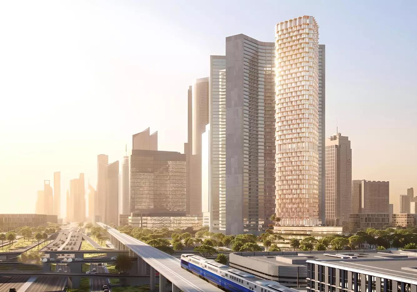 One B Tower amenity deck or pool area, Business Bay, Dubai