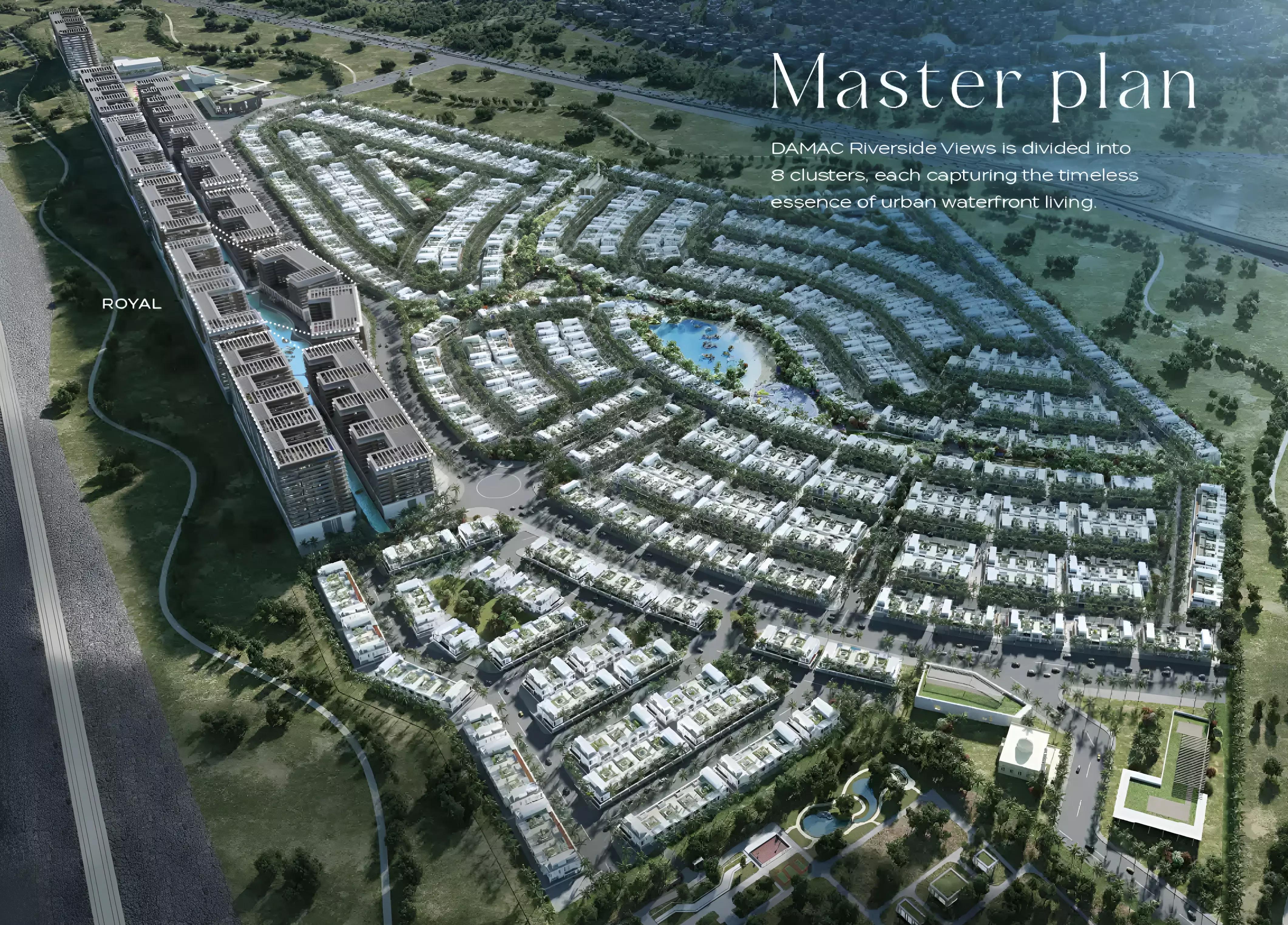 Damac Riverside Views Royal 2 master plan layout, Dubai Investment Park 2
