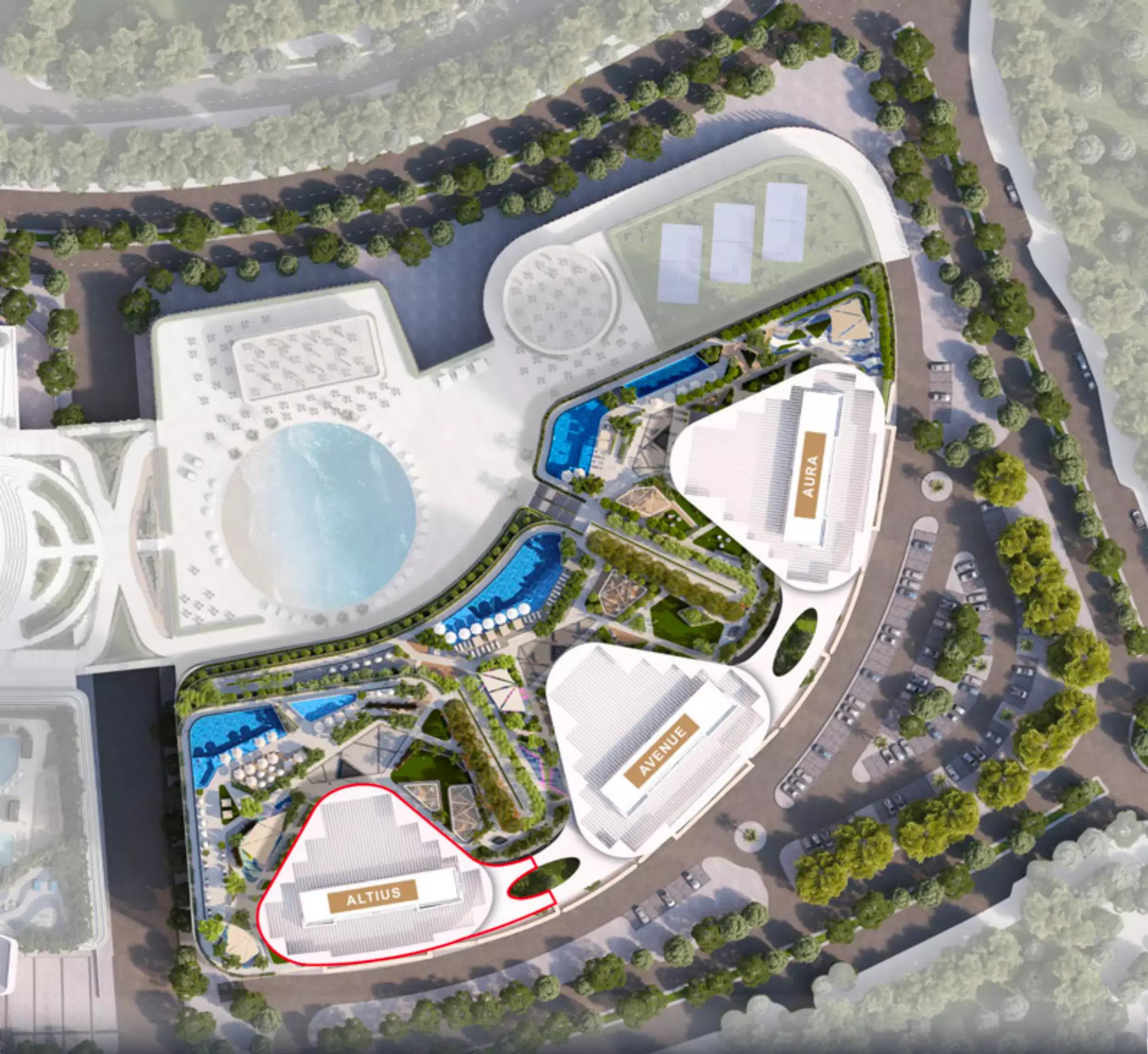 Sobha Skyscape Altius master plan layout, Sobha Hartland II, Bukadra