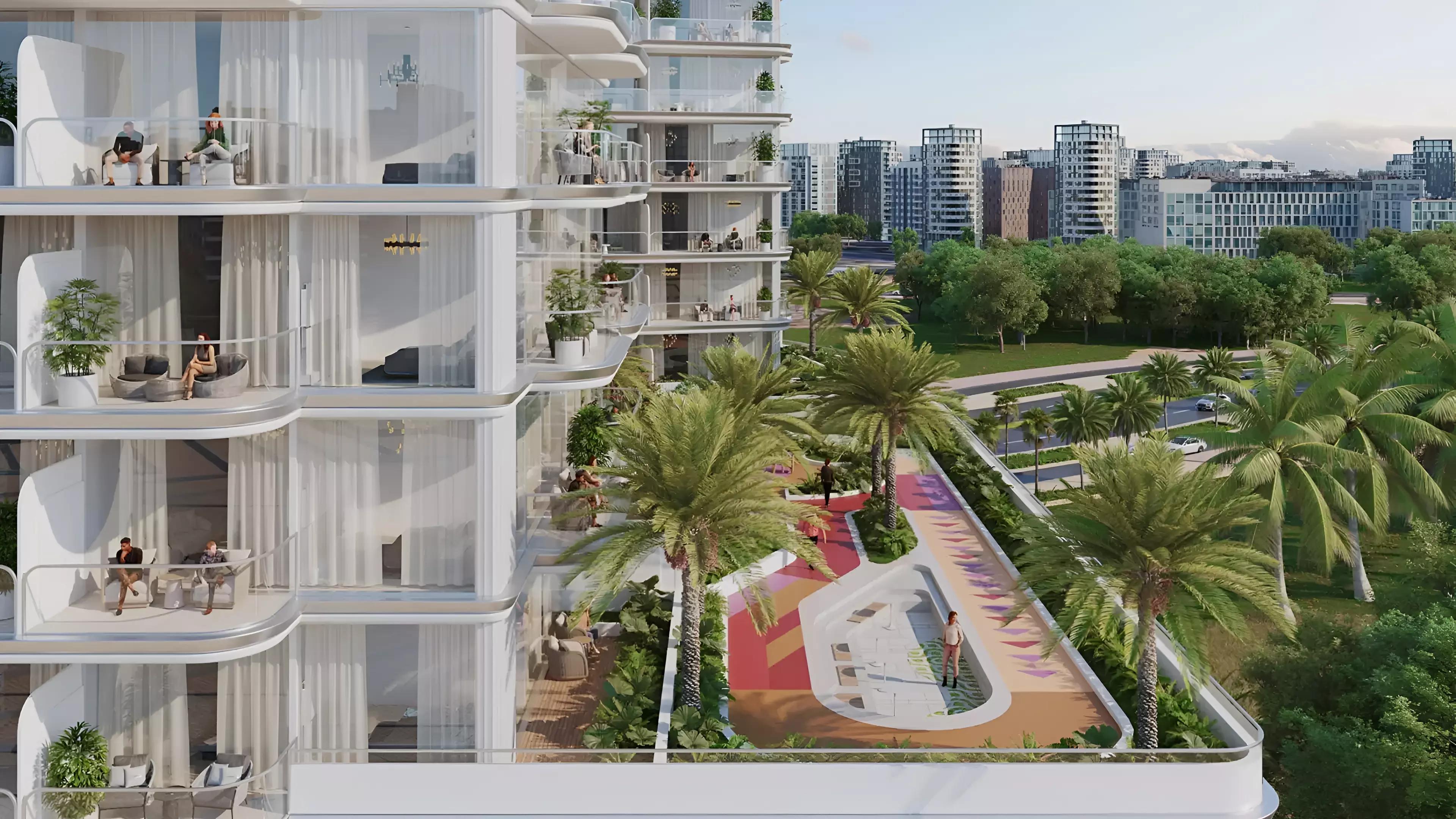 Cove Grand residential building facade, Imtiaz Developments