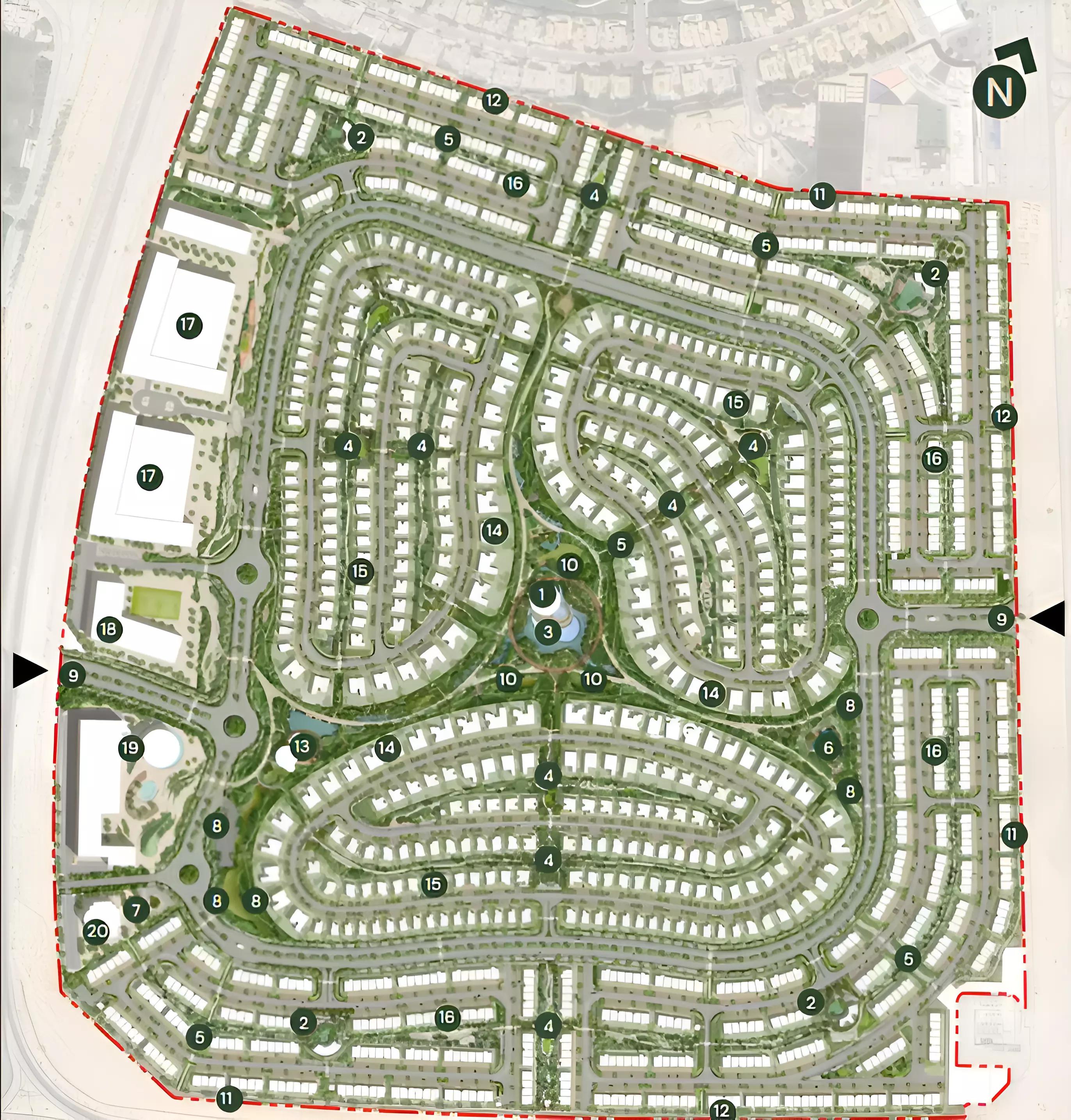 Falls at Haven By Aldar masterplan layout, Dubai