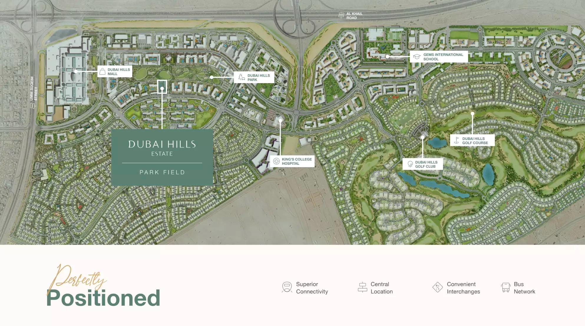 Park Field master plan layout within Dubai Hills Estate